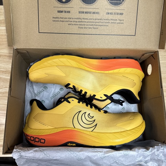Topo Other - Topo Athletic M-MTN Racer 4 Mango / Black Size 12 US New In Box